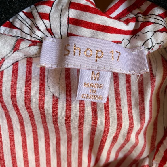 Red and white striped cotton dress - Picture 6 of 9